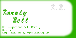karoly mell business card